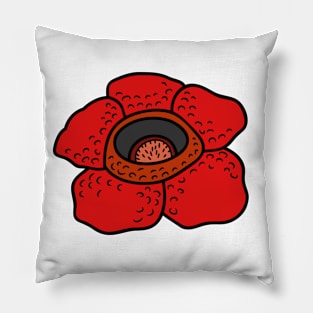 corpse lily, flower, red, rare flower, nature, rafflessia, rafflesia arnoldii- rafflesia flower Pillow