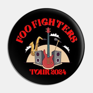 Foo Fighters Tour 2024 T shirt Red Pin