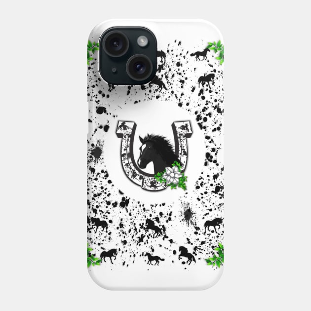 Horse Lovers Horseshoe Pattern Phone Case by KC Morcom aka KCM Gems n Bling aka KCM Inspirations