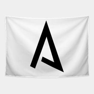 A – Greek Mythology - Black Letter A Tapestry