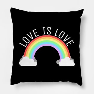 Love Is Love White Pillow