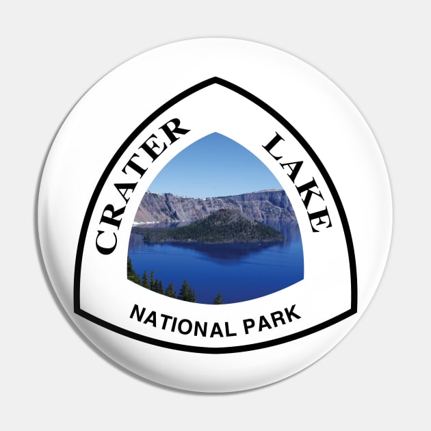 Crater Lake National Park shield Pin by nylebuss