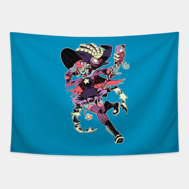 World Wide Witch girl Tapestry by Rafchu