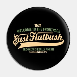 New York Brooklyn - East Flatbush Brooklyn Schriftzug - East Flatbush Logo Pin