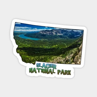 Montana State Outline (Glacier National Park) Magnet