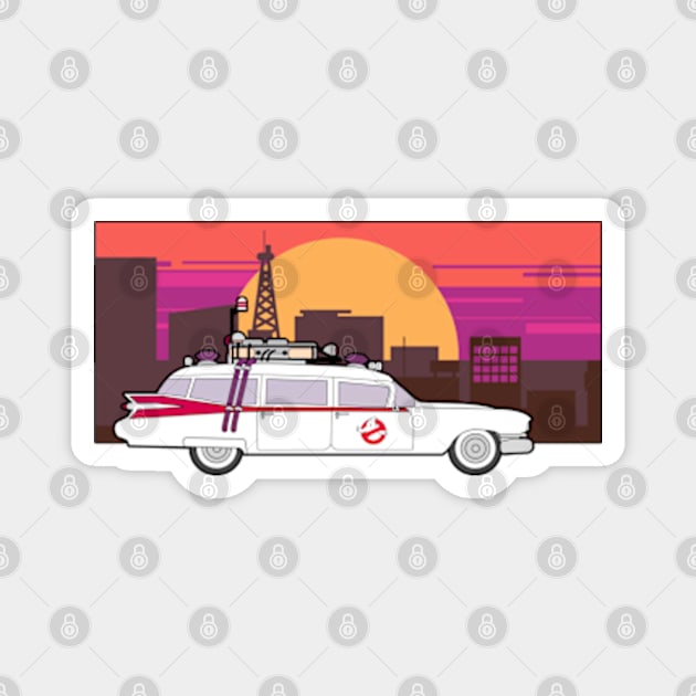 Ecto 1 Magnet by mighty corps studio