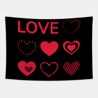 Hearts Tapestry