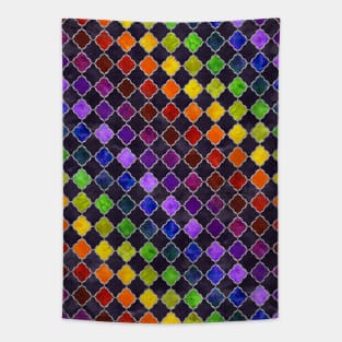 Rainbow Arabesque Digital Quilt Tapestry