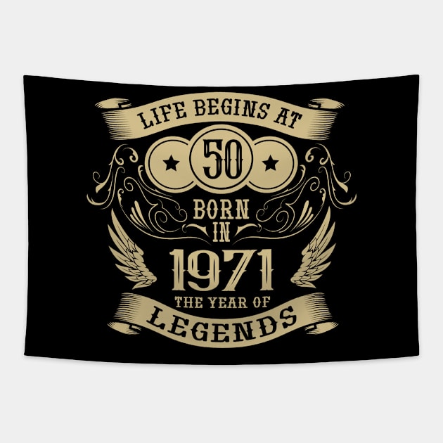 50th birthday 1971 legend vintage Tapestry by HBfunshirts