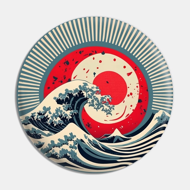 Hokusai Pin by Bertoni_Lee