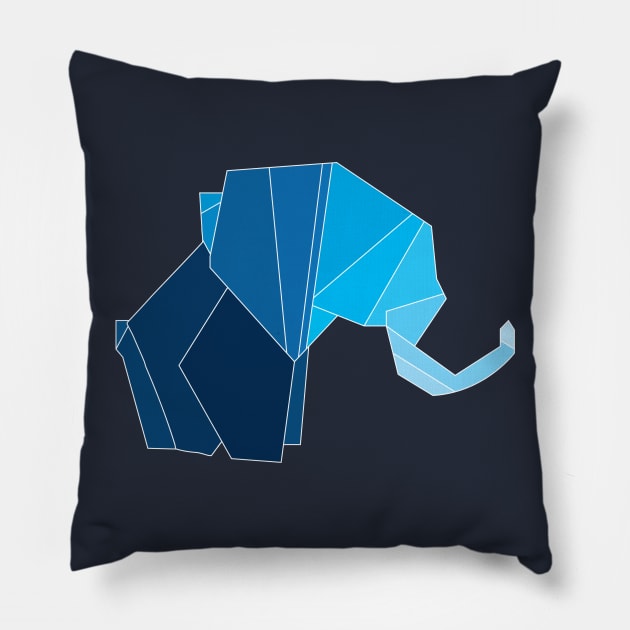 Blue Elephant Pillow by AMDesigns