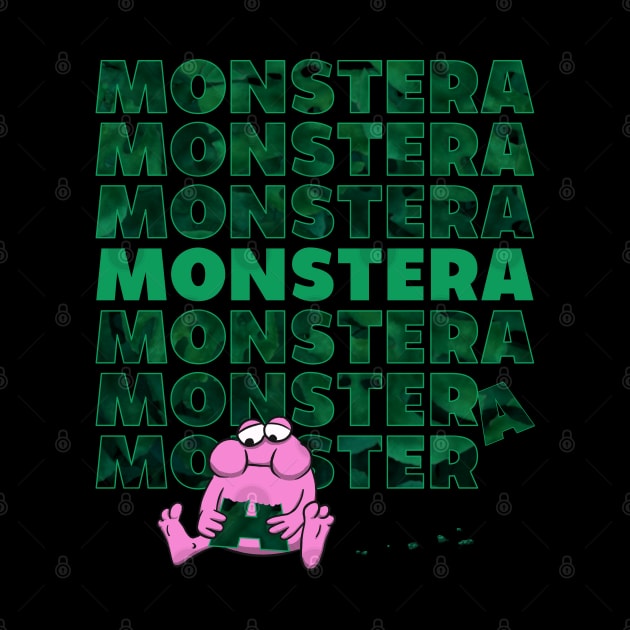 Monstera Monster modern Text design by SuRReal3D