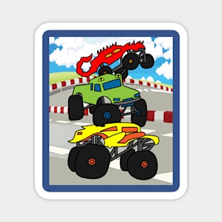 Big Monster Trucks Fan Magnet