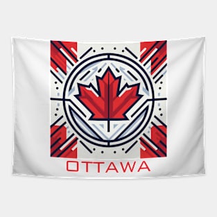 Ottawa Ontario Canada Flag Tapestry