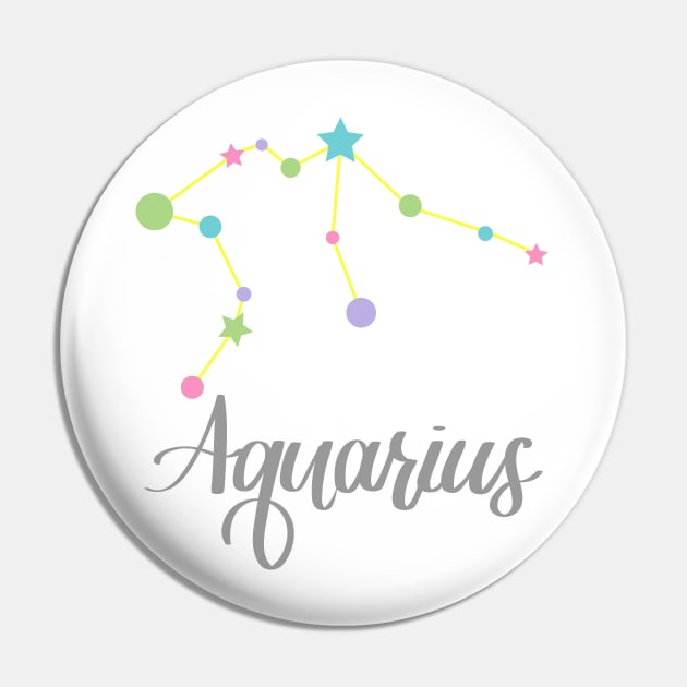 Aquarius Zodiac Constellation in Pastels Pin by Kelly Gigi