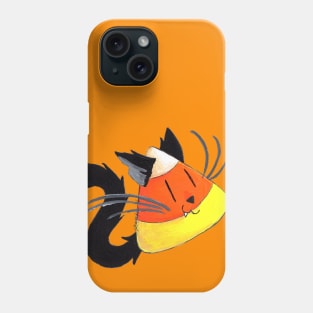 Black Cat Candy Corn Phone Case