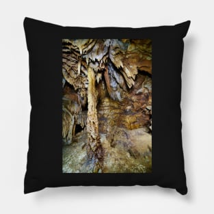 Closeup of stalactites and stalagmites Pillow