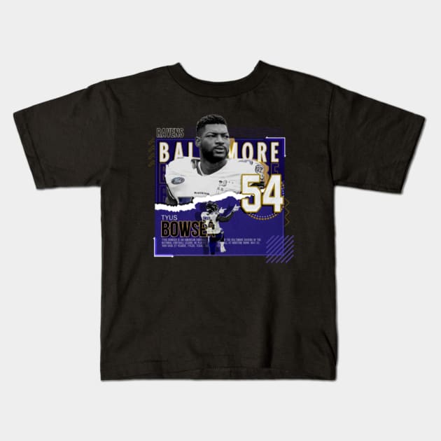 Rinkha Tyus Bowser Football Paper Poster Ravens Kids T-Shirt