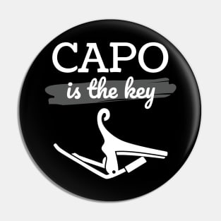 Capo is the Key Capo Dark Theme Pin