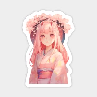 Zero Two Cherry Blossoms Magnet