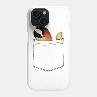 Stone crab and lemon wedge in faux pocket shirt for seafood lover Phone Case