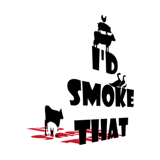 Retro Vintage Farm Animals I'd Smoke That T-Shirt