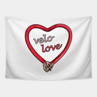 velo love bike lock hearth Tapestry