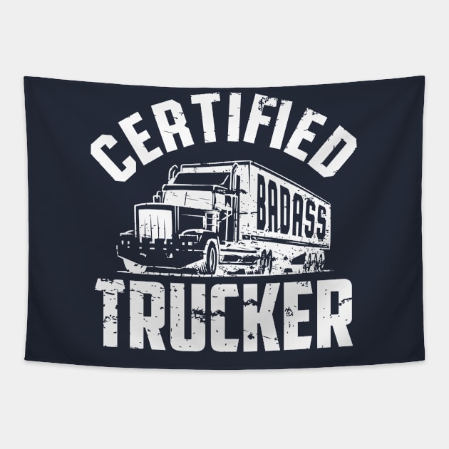 Certified Female trucker (white) Tapestry by nektarinchen