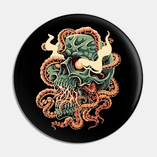 Octo Skull Pin