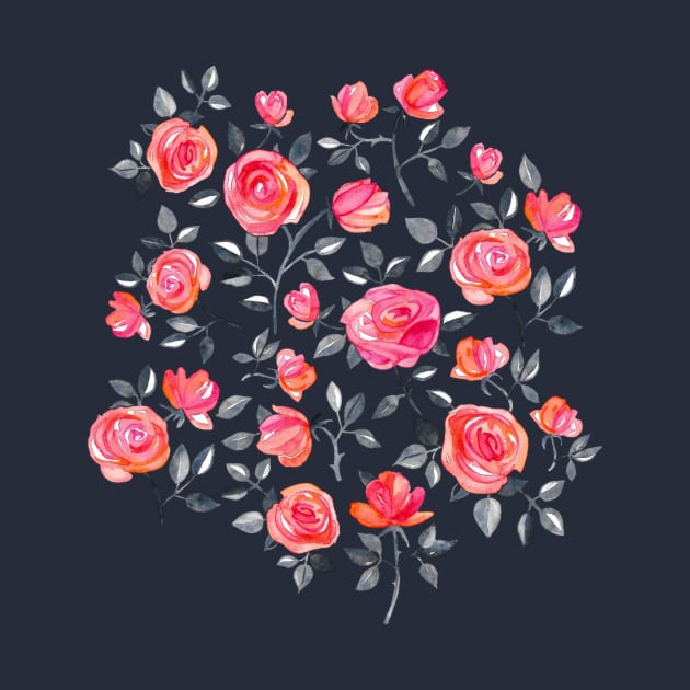 Roses  - a watercolor floral pattern by micklyn