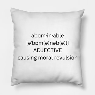 abominable definition Pillow