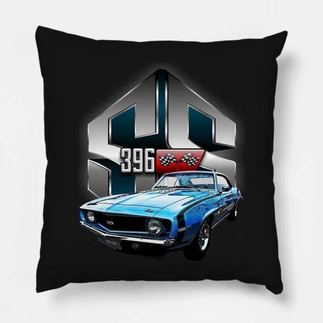 All-Over Vintage Auto Series Camaro SS 396 Pillow by allovervintage