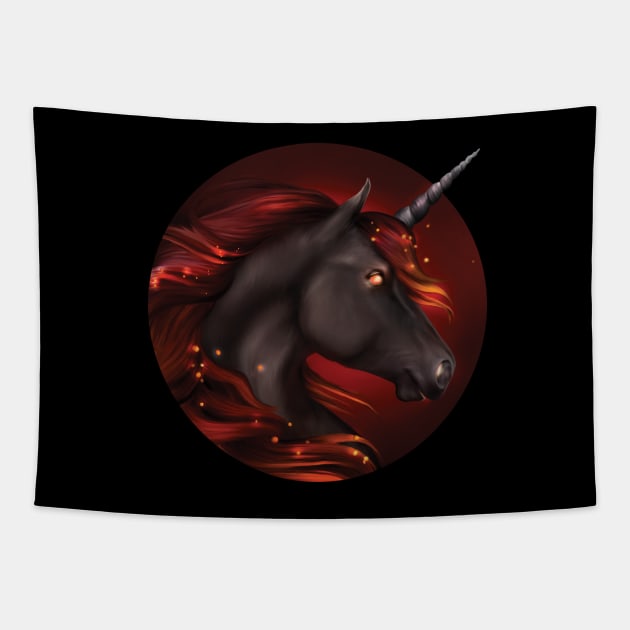 Dark Horse Tapestry by threshthesky