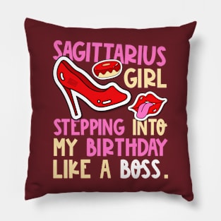 Sagittarius Girl Horoscope Heels Stepping Birthday Like Boss Pillow