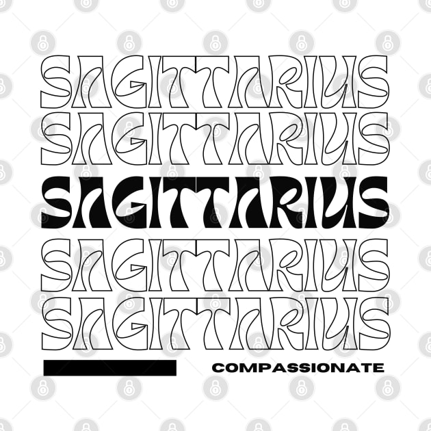 sagittarius tshirt design by Juliet & Gin