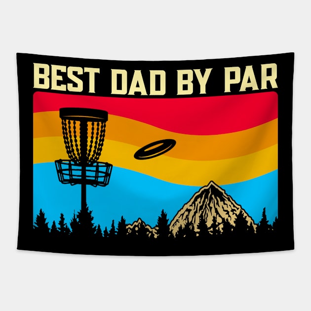 Best Dad By Par Tapestry by Striking Metal Disc Golf