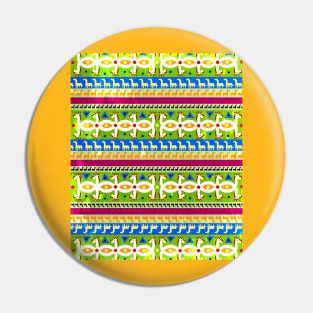 African Unicorn pattern Pin