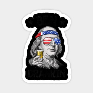 Ben Drankin 4th Of July T Shirt Benjamin Franklin Men Gifts Magnet