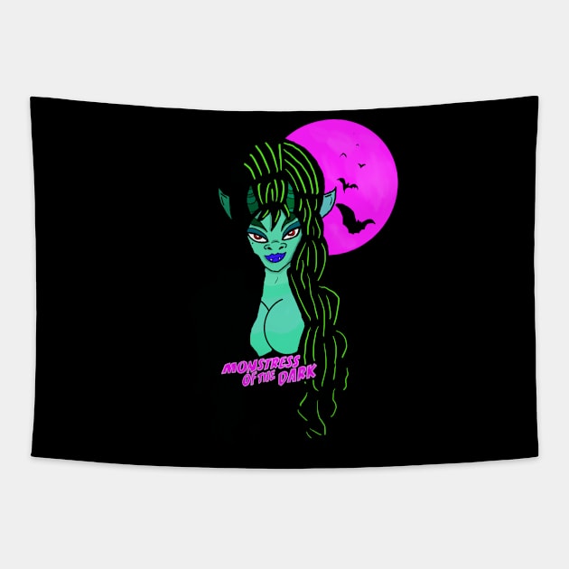 Monstress of the Dark (80’s Variant) Tapestry by guestgoqn8c63grsmmf8p8wpa