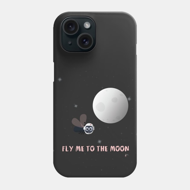 Fly Me to the Moon Phone Case by uncutcreations