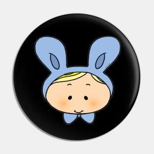 cute blue baby bunny hat Pin