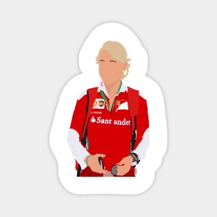 Britta Roeske, press relations manager for Sebastian Vettel for Ferrari Magnet