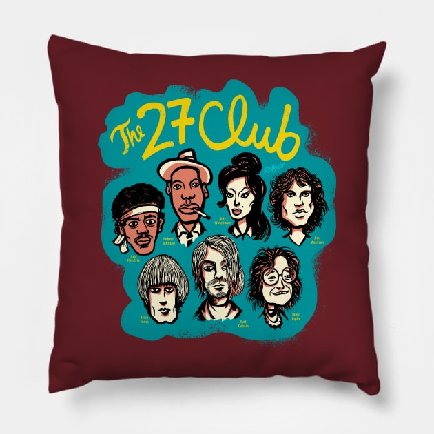 The 27 Club Pillow by RedBug01