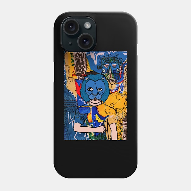 Exclusive Male NFT Character with AnimalEye Color and Street Art Background Phone Case by Hashed Art