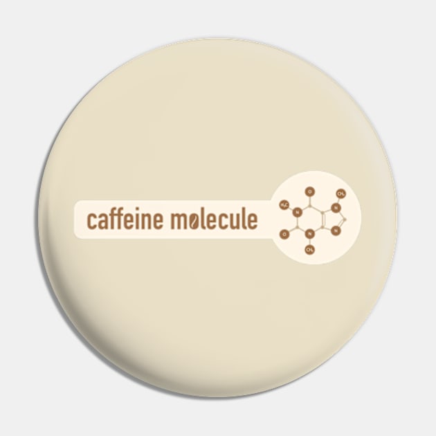 Caffeine molecule Pin by FBdesign