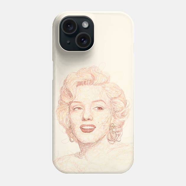 Marilyn Monroe Phone Case by Draw Drew Drawn