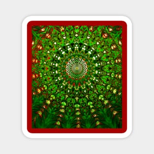 Christmas Tie Dye Cannabis Green Magnet
