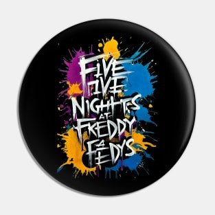 Typographic text Five Nights at Freddy's Pin