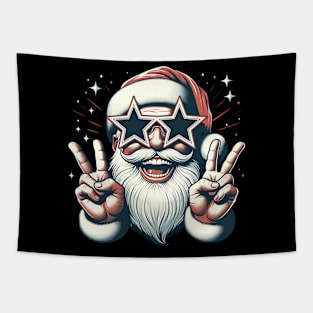 Retro Santa Christmas Tapestry