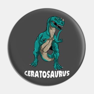 Ceratosaurus Dinosaur Design Pin